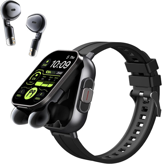 DENASH Smart Watch with Earbuds 2.01" HD Screen Fitness Watch 2 in 1 Smartwatch and Earbuds