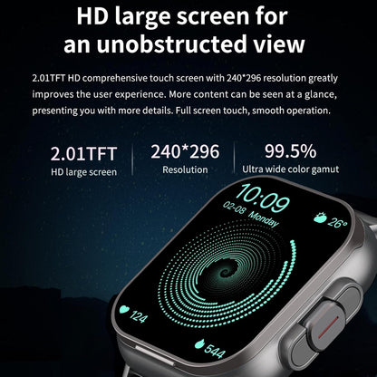 DENASH Smart Watch with Earbuds 2.01" HD Screen Fitness Watch 2 in 1 Smartwatch and Earbuds