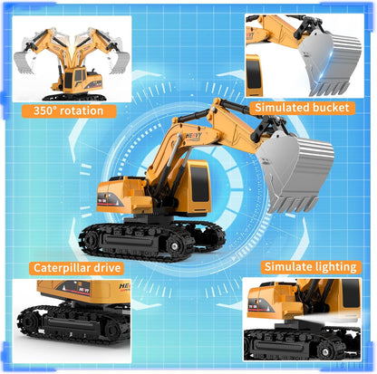 Excavator and Dump Truck Toy Set - RC Construction Vehicles