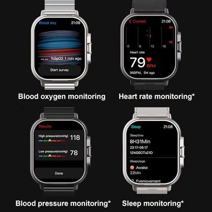 DENASH Smart Watch with Earbuds 2.01" HD Screen Fitness Watch 2 in 1 Smartwatch and Earbuds