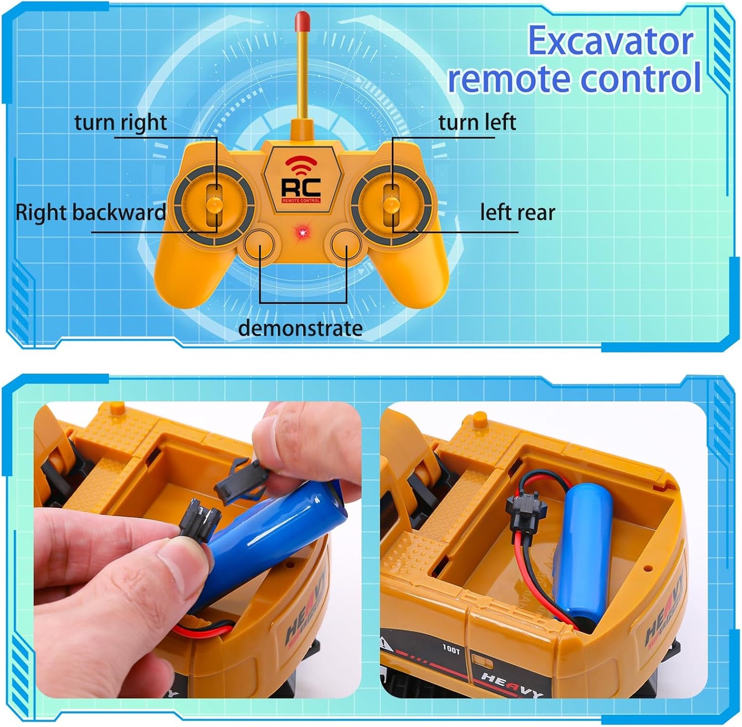 Excavator and Dump Truck Toy Set - RC Construction Vehicles
