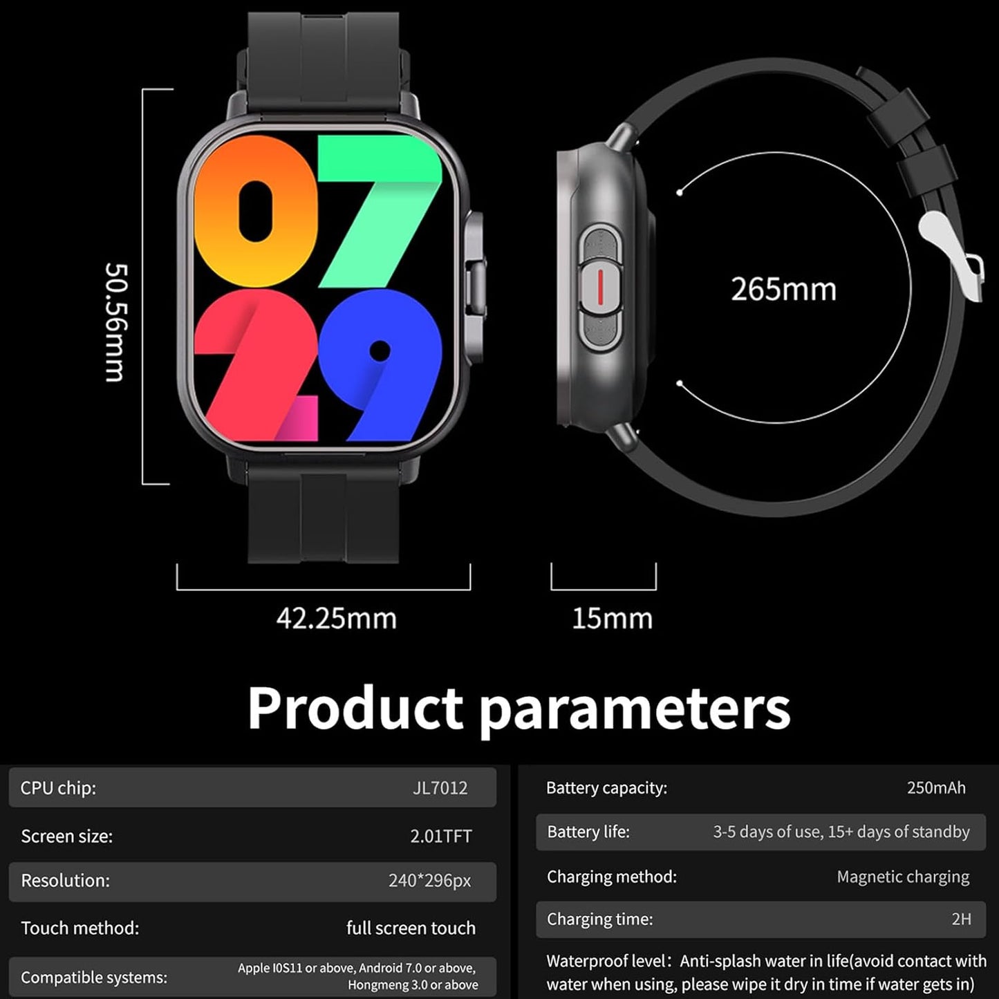 DENASH Smart Watch with Earbuds 2.01" HD Screen Fitness Watch 2 in 1 Smartwatch and Earbuds