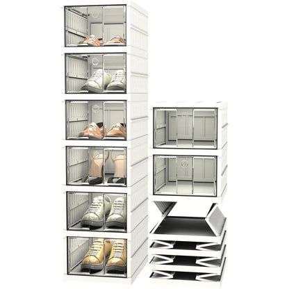 Foldable Shoe Storage Box Fast 6 Tiers Foldable Shoe Rack Organizer