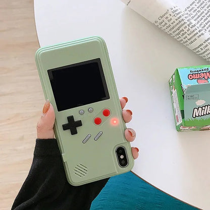 Nostalgia Gameboy Case for iPhone 8- iPhone 14 Pro Handheld Retro 36 Classic Games