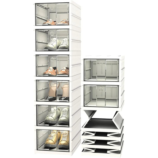 Foldable Shoe Storage Box Fast 6 Tiers Foldable Shoe Rack Organizer
