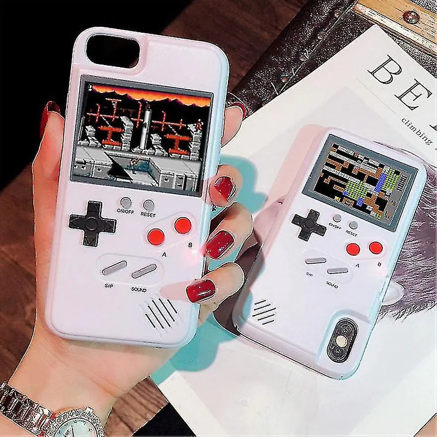 Nostalgia Gameboy Case for iPhone 8- iPhone 14 Pro Handheld Retro 36 Classic Games